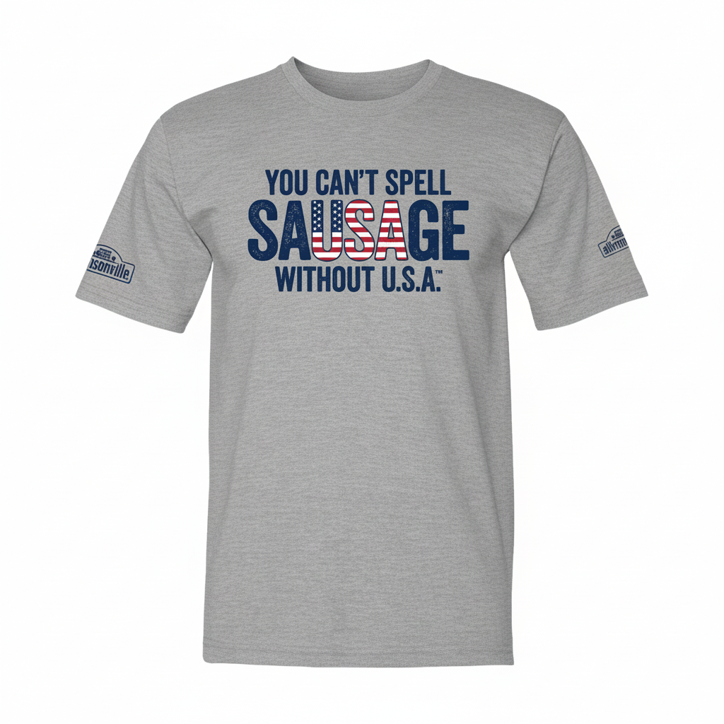 You Can't Spell SaUSAge Without USA T-Shirt – Johnsonville Marketplace