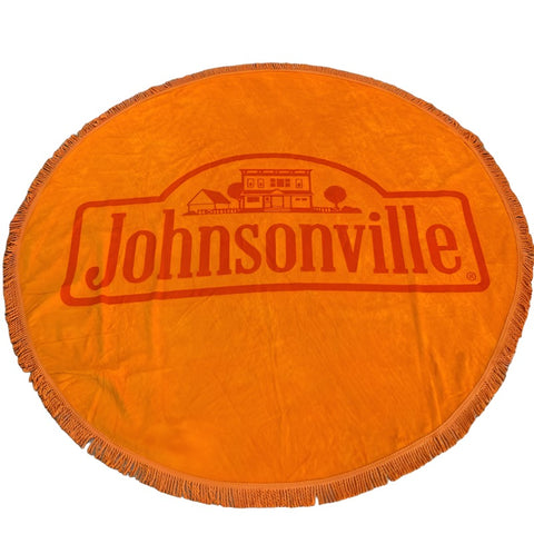 Round  Orange Beach Towel