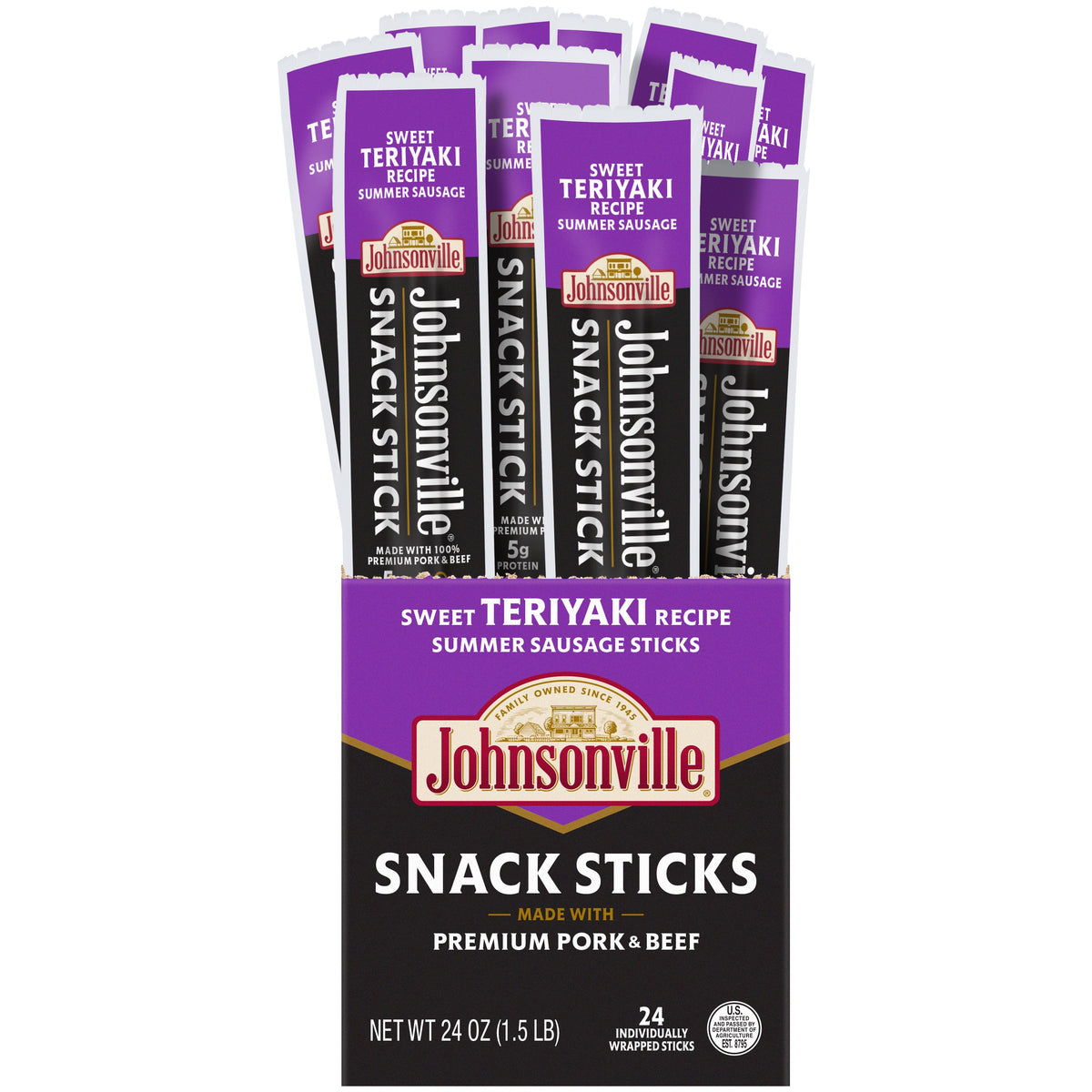 Sweet Teriyaki Summer Sausage Sticks Johnsonville Marketplace