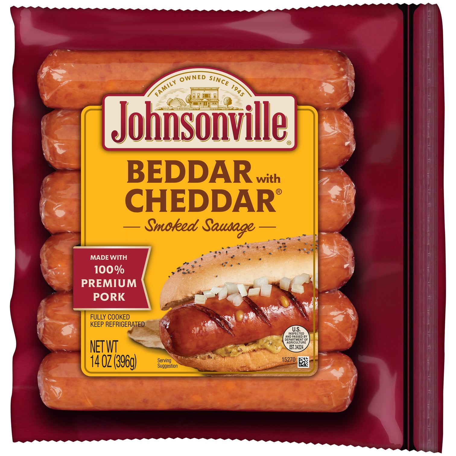 Beddar with Cheddar Smoked Sausage 6packages Johnsonville Marketplace