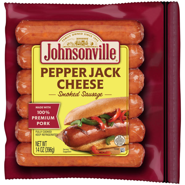 Pepperjack Cheese Smoked Sausage 6-packages – Johnsonville Marketplace